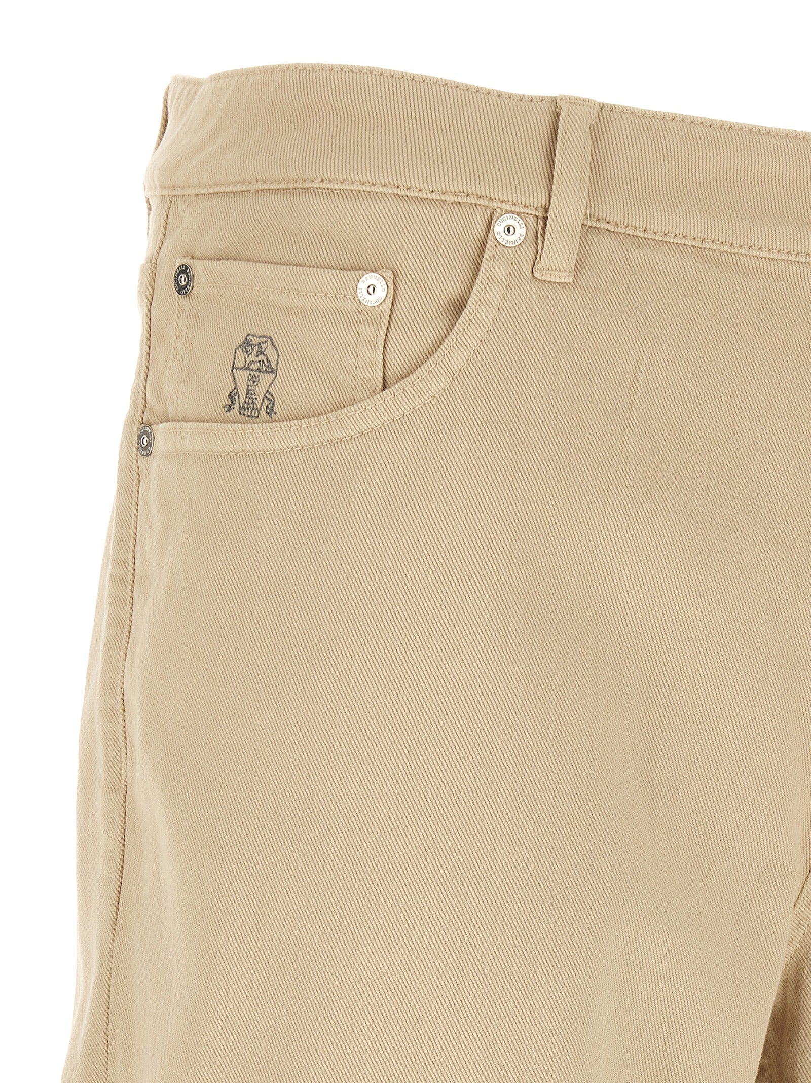 Brunello Cucinelli Coat Of Arms Embroidery Jeans