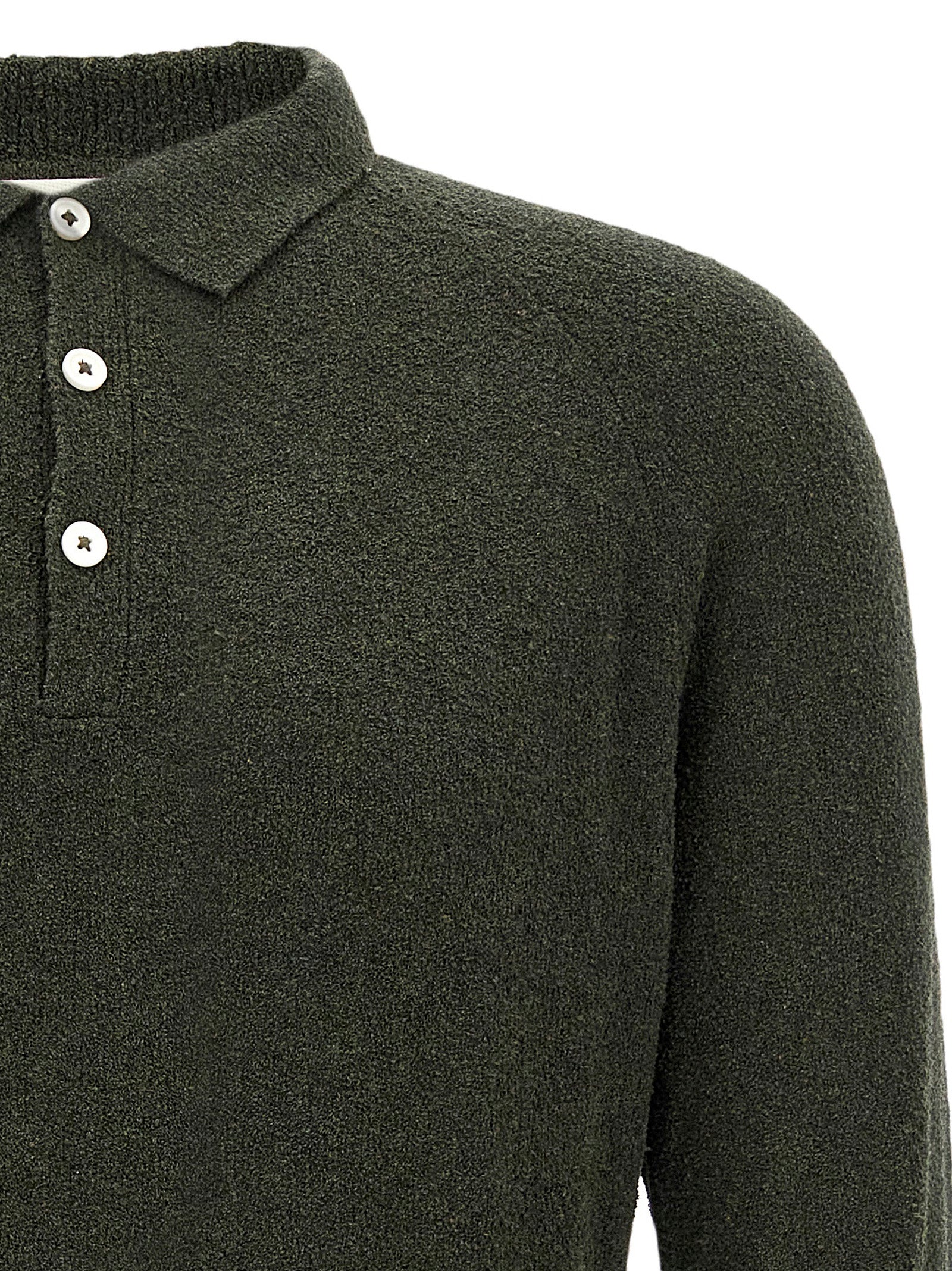 Ma'Ry'Ya Bouclé Cotton Polo Shirt