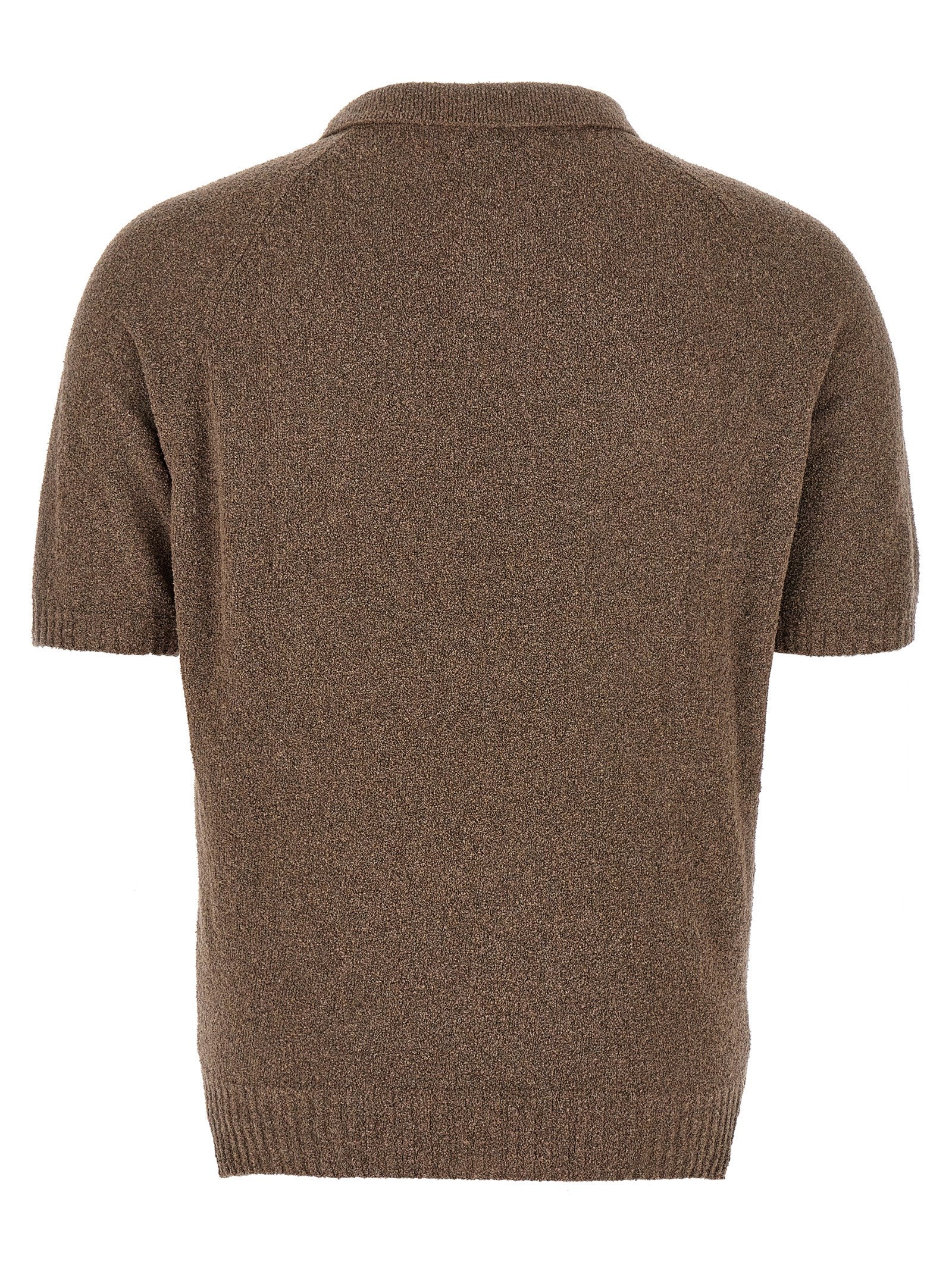 Ma'Ry'Ya Bouclé Cotton Polo Shirt