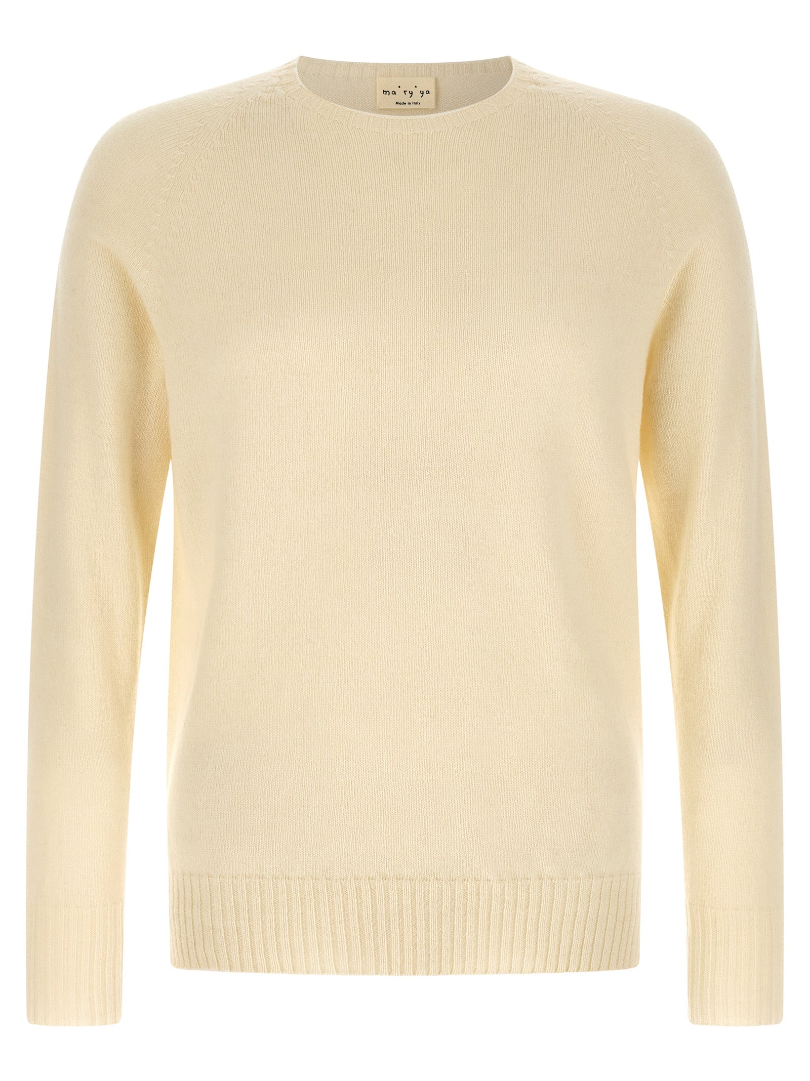 Ma'Ry'Ya Crew-Neck Sweater With Slits
