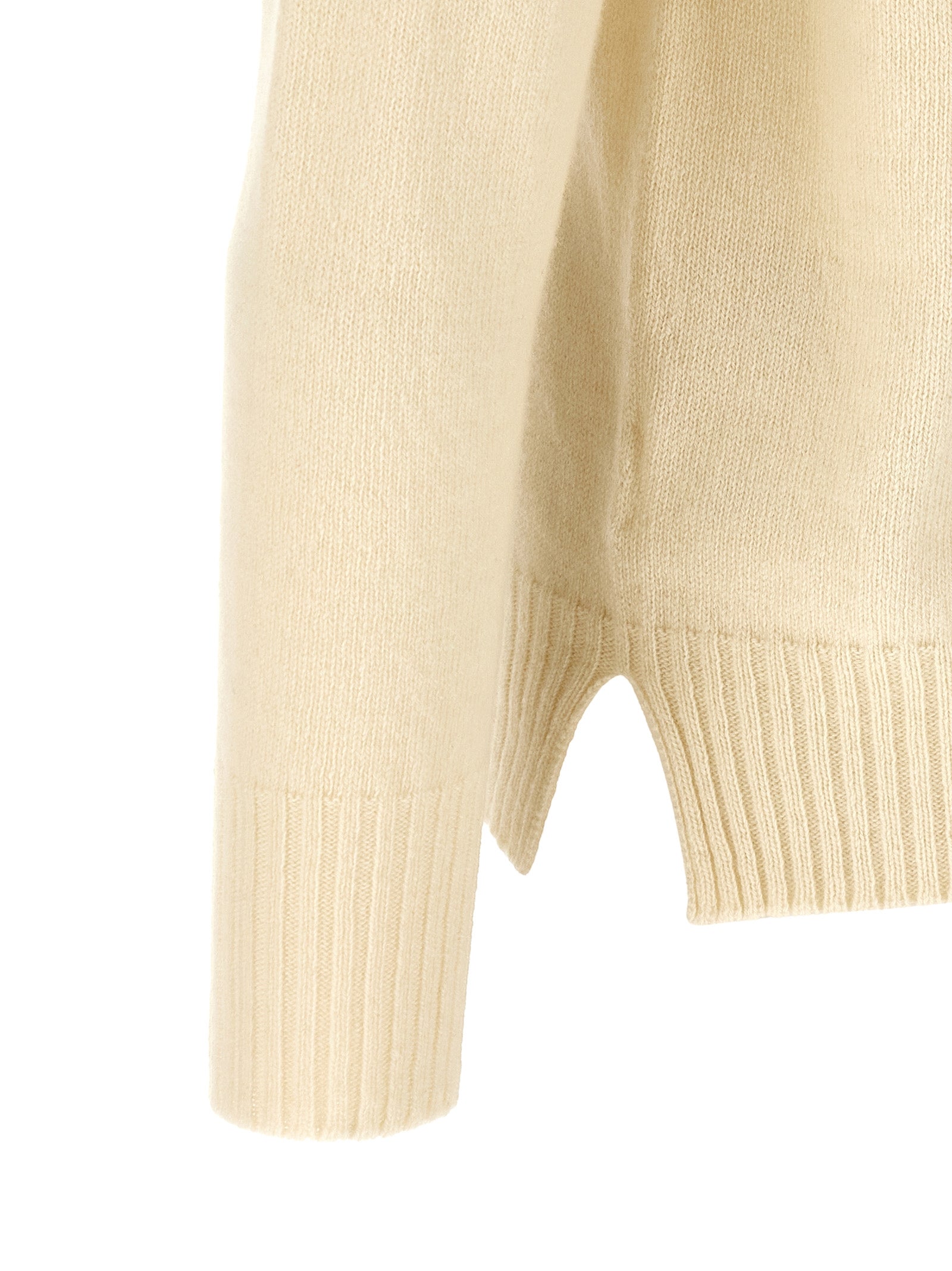 Ma'Ry'Ya Crew-Neck Sweater With Slits