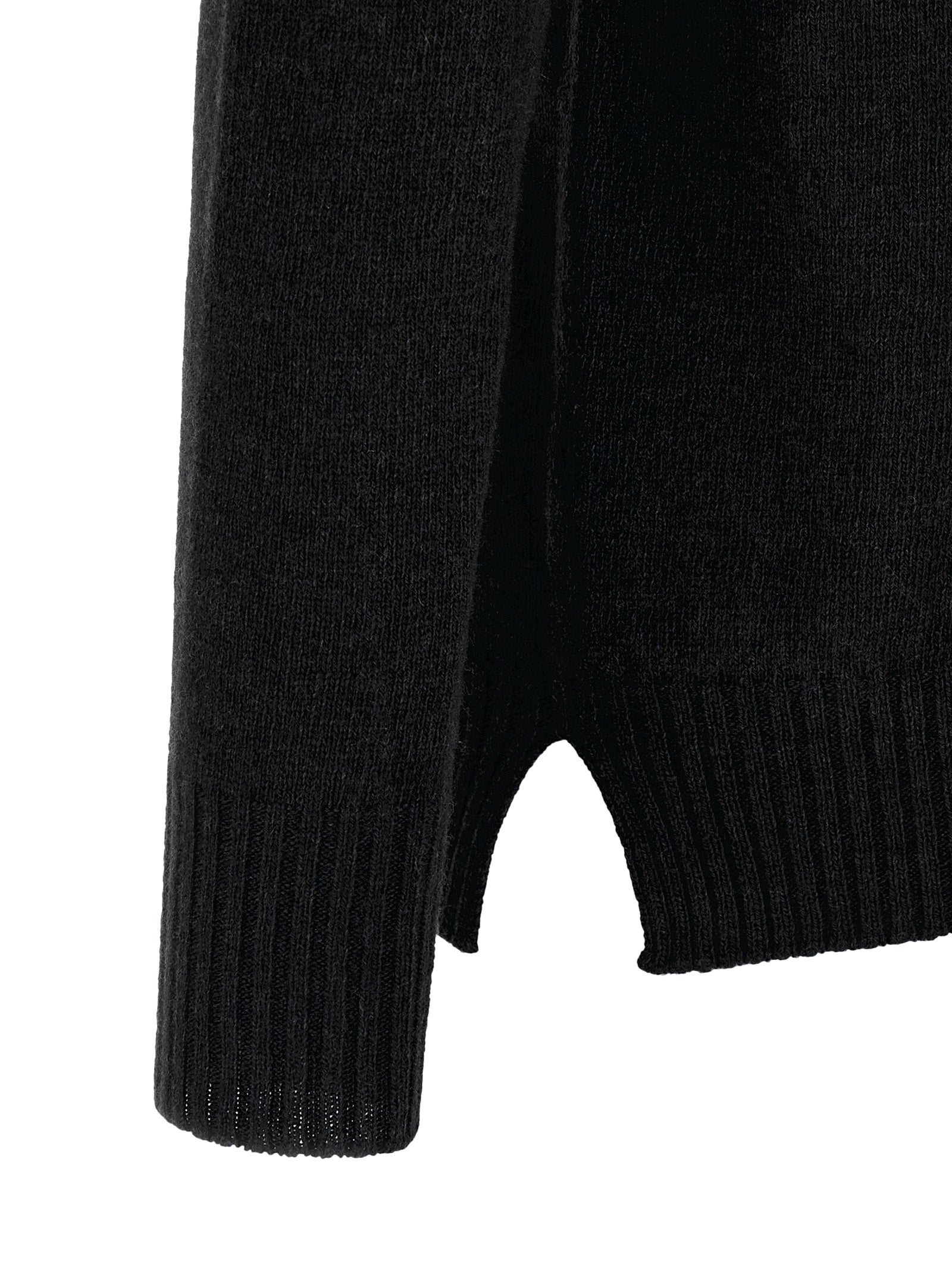 Ma'Ry'Ya Crew-Neck Sweater With Slits