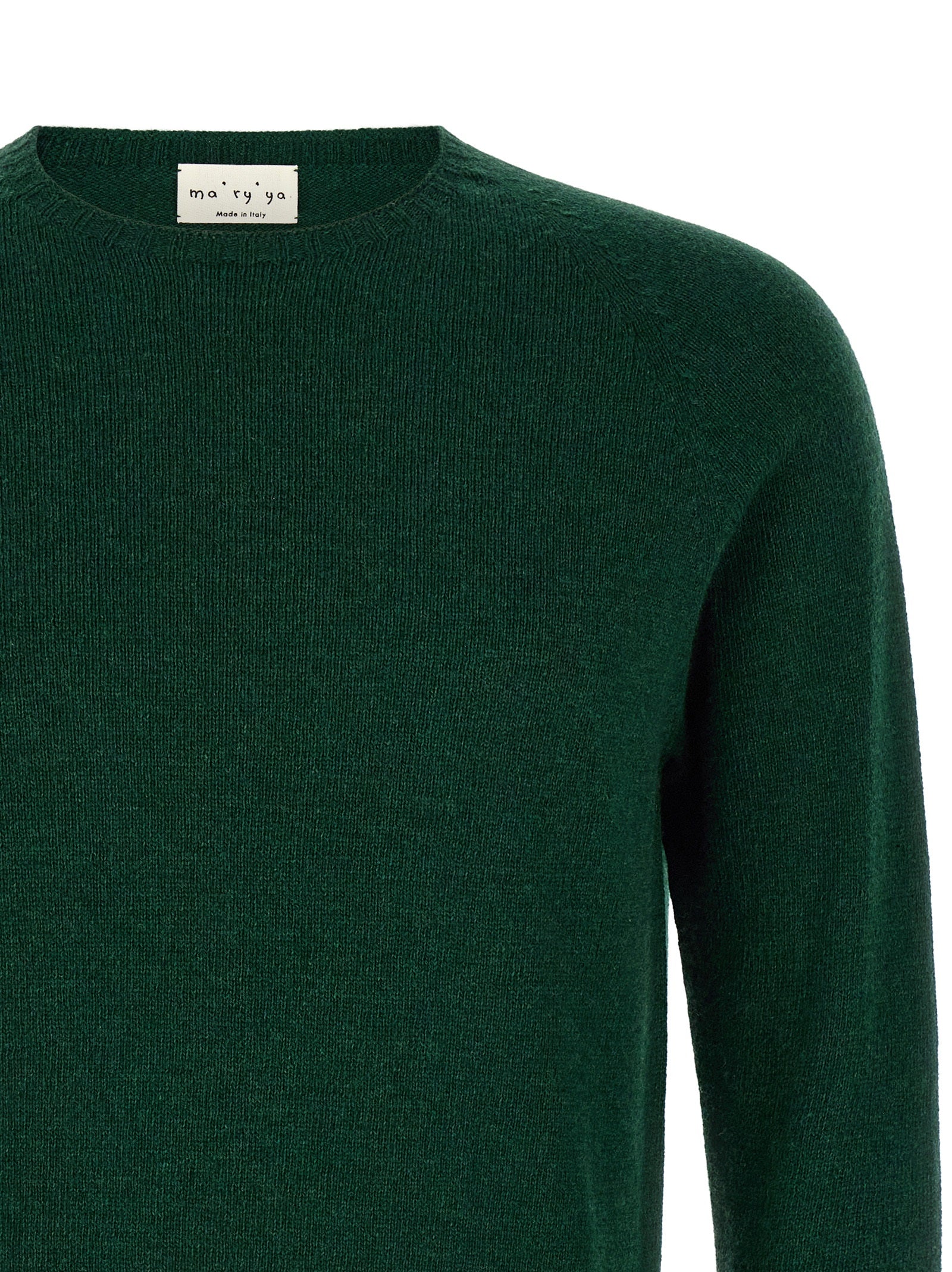Ma'Ry'Ya Crew-Neck Sweater With Slits