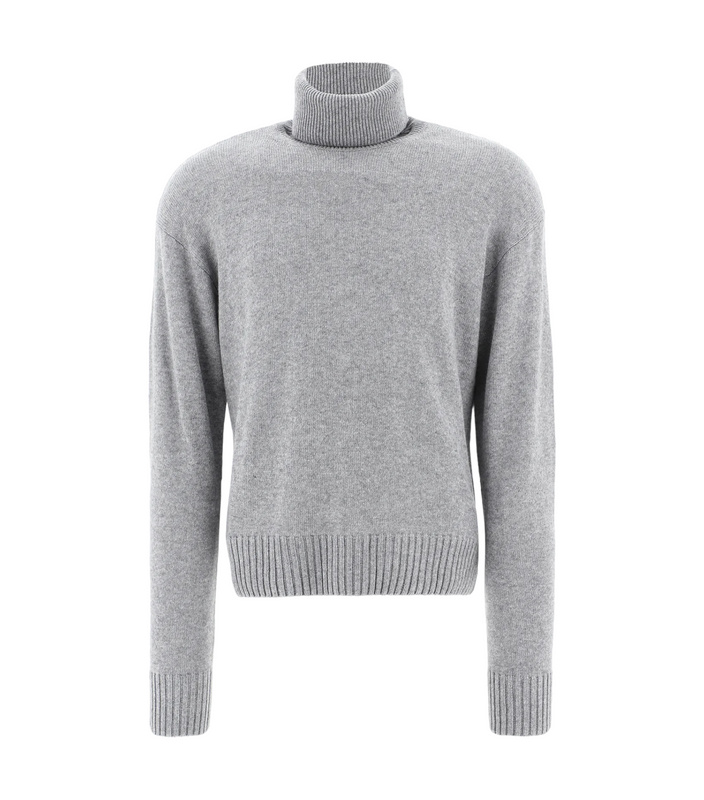 Off-White Cashmere Knit Turtleneck Sweater