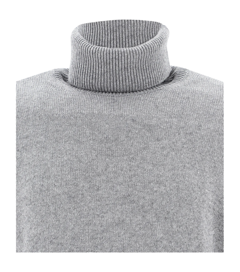 Off-White Cashmere Knit Turtleneck Sweater