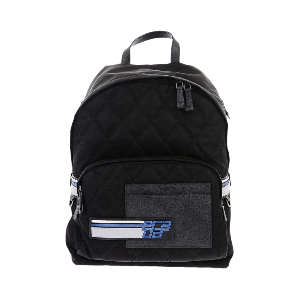 Prada Quilted Fabric Multipocketed Logo Backpack