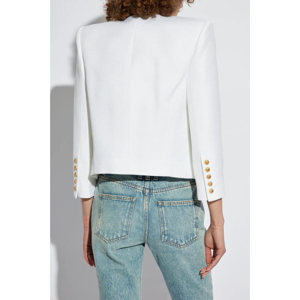 Balmain Short Jacket With Decorative Appliques