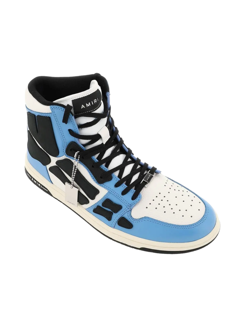 Amiri Skeleton High-Top Sneakers Light Blue/White