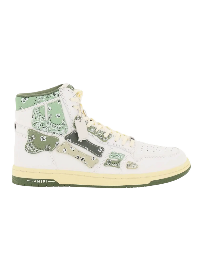 Amiri Skeleton High-Top Sneakers White/Green