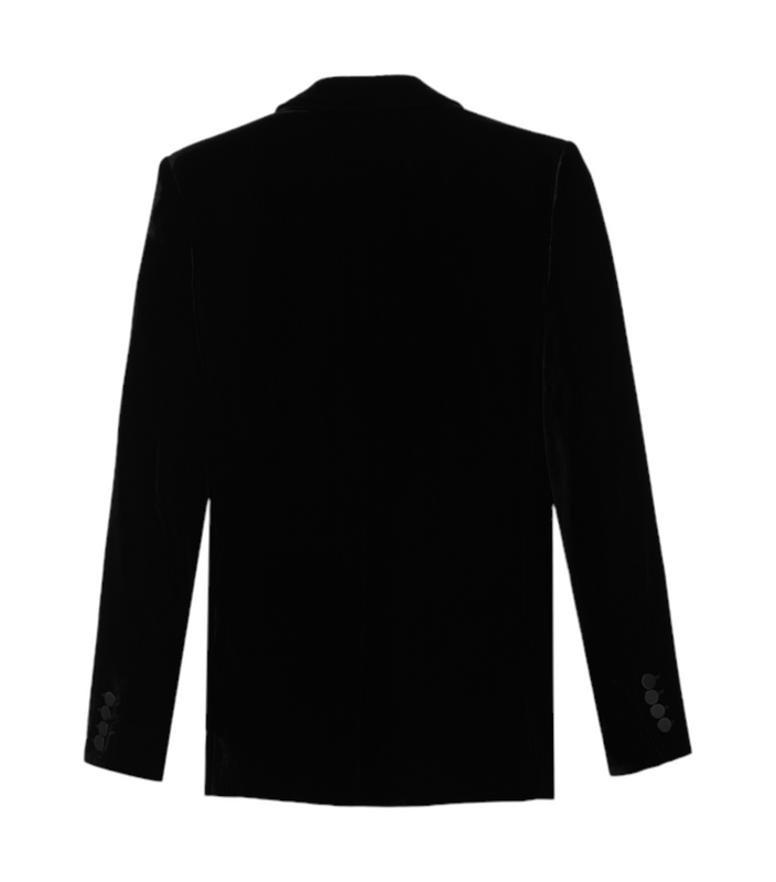 Saint Laurent Peaked Lapel Tuxedo Jacket in Velvet