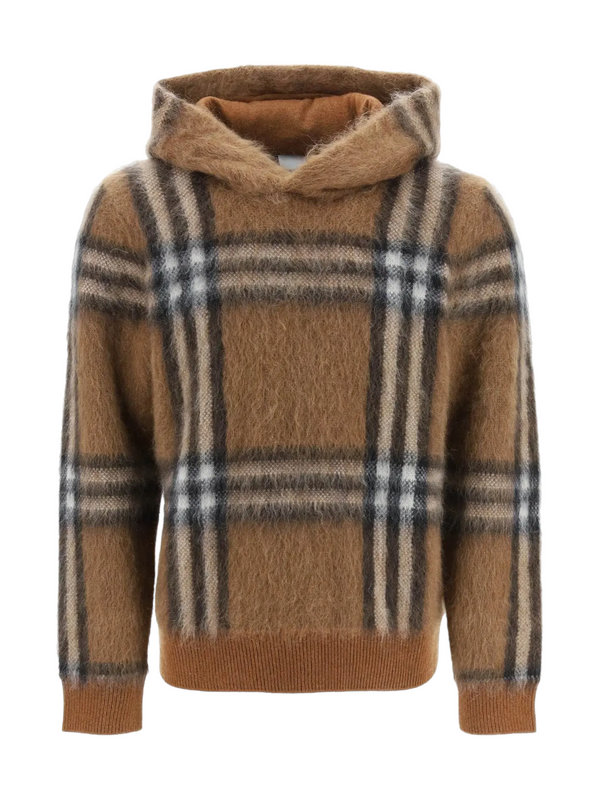 Burberry Malone Check Mohair Hoodie