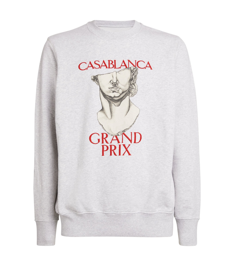 Casablanca Grand Prix Print Embroidered Sweatshirt