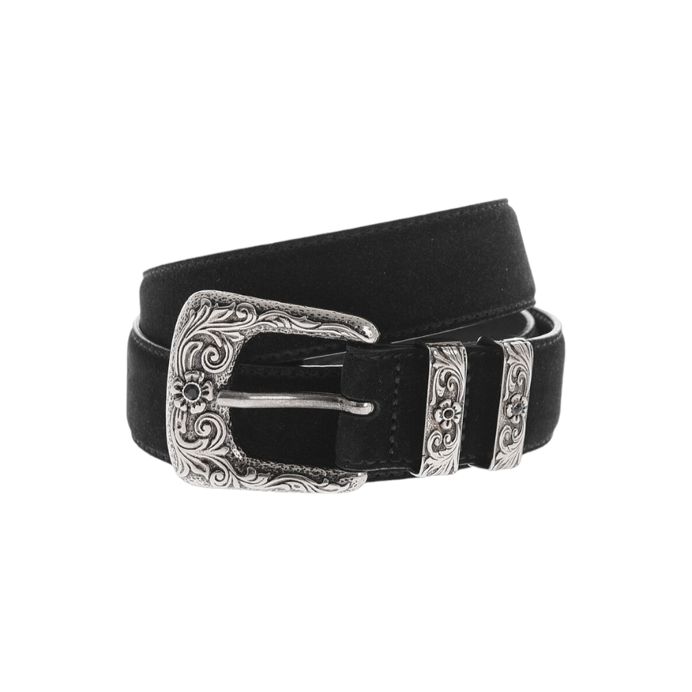 Amiri Black Engraved Suede Belt – Aveugle Shop