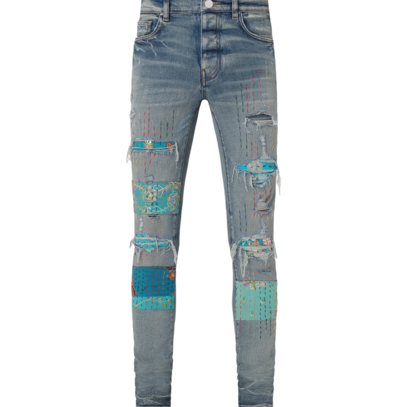 Amiri Quilted Art Patch Denim Jeans