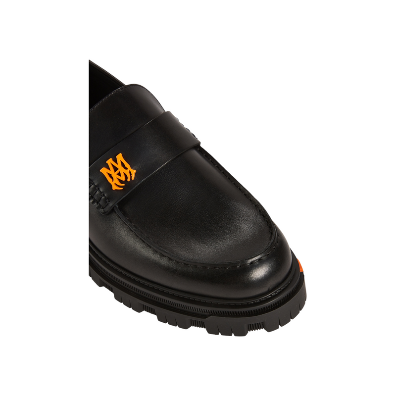 Amiri Military Leather Loafers Black/Orange