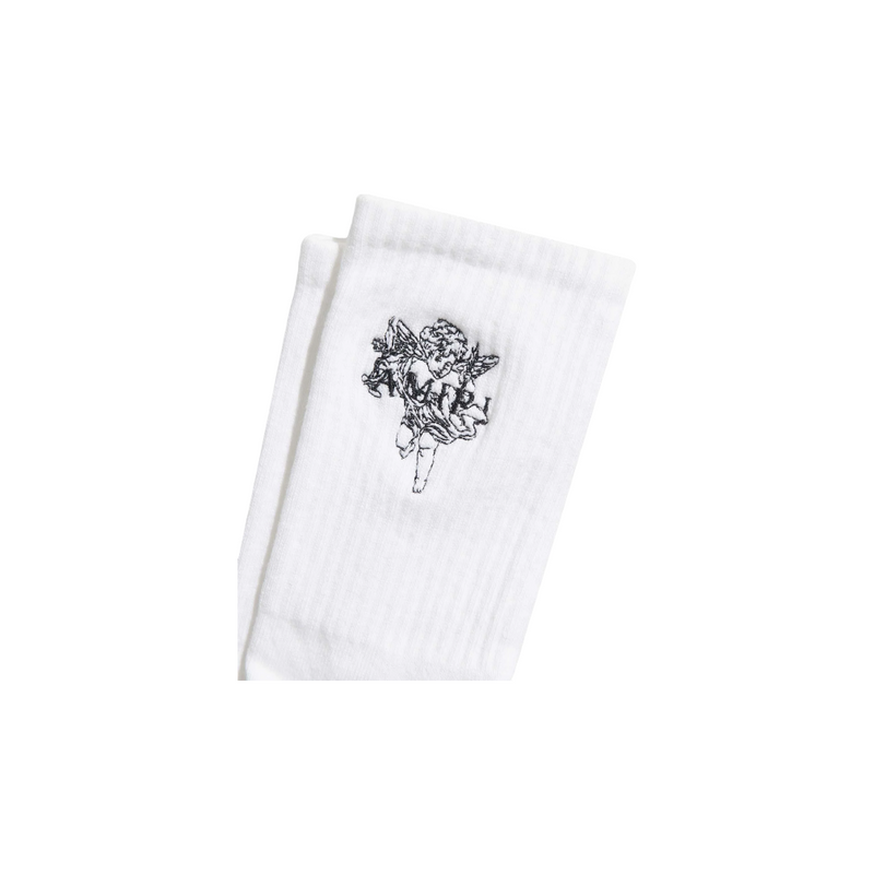 Amiri Embroidered Cherub Socks White