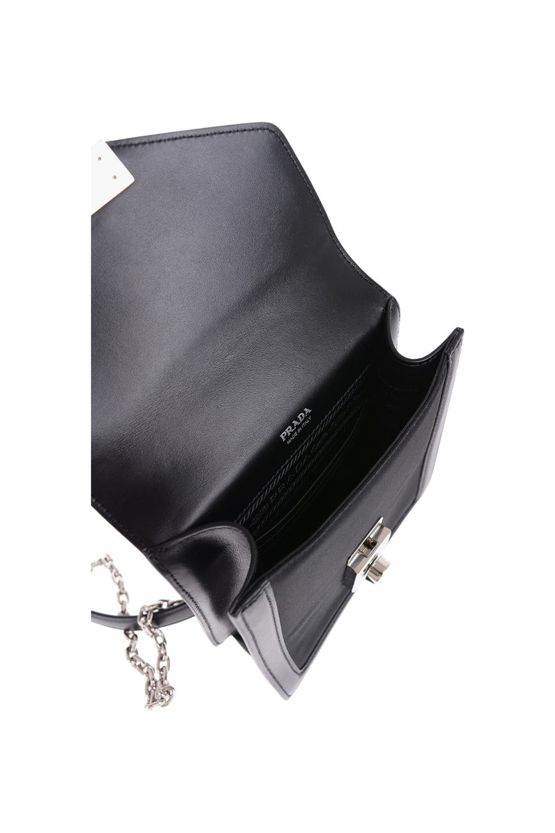 Prada Logo-Detailed Nylon & Leather Crossbody Bag