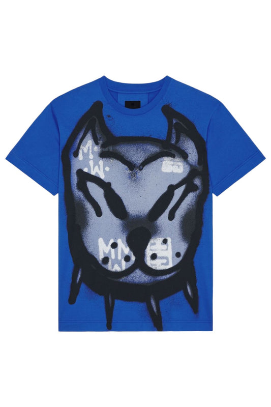Givenchy Chito Oversized Logo-Embroidered T-Shirt Blue