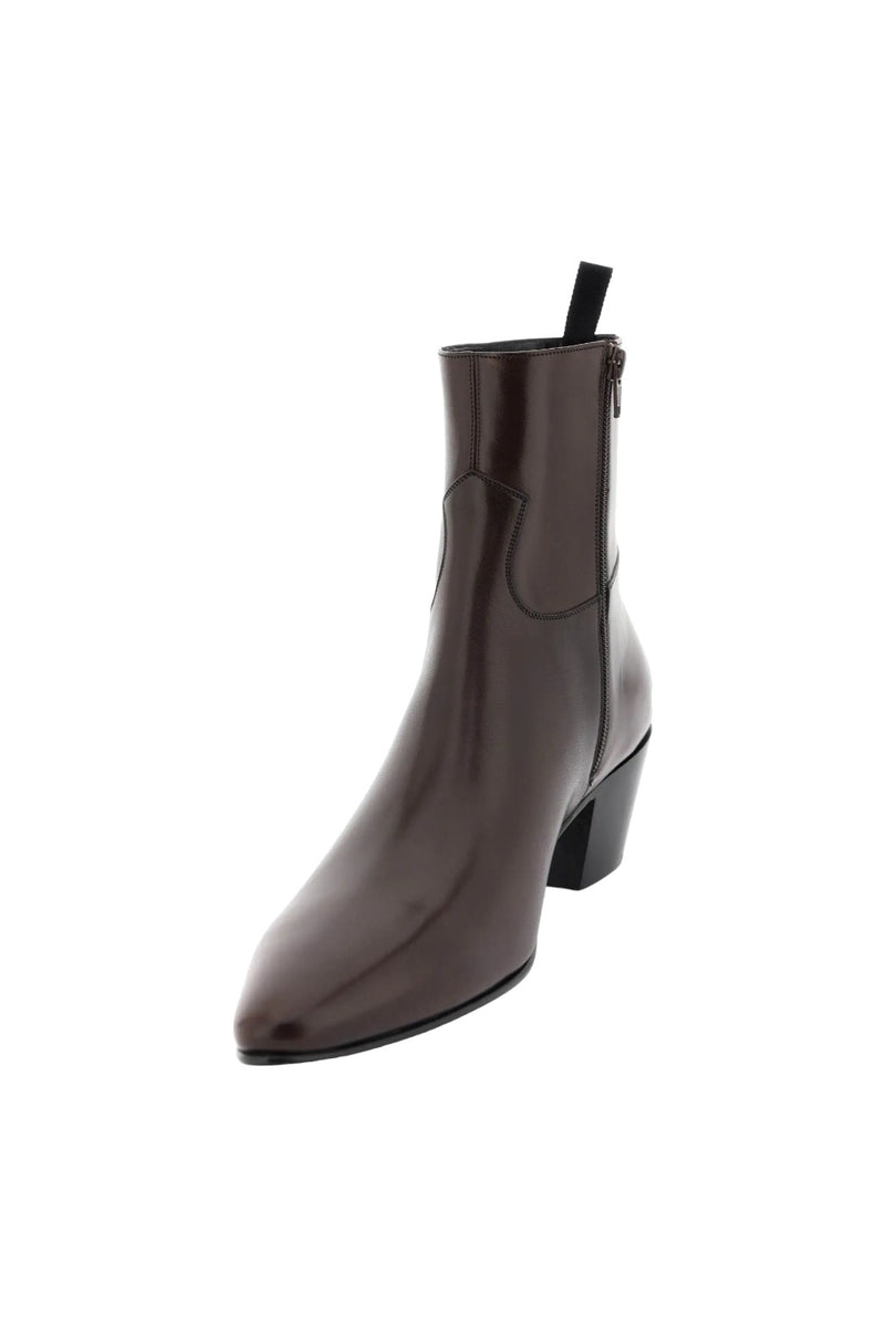 Celine Jacno Leather Ankle Boots