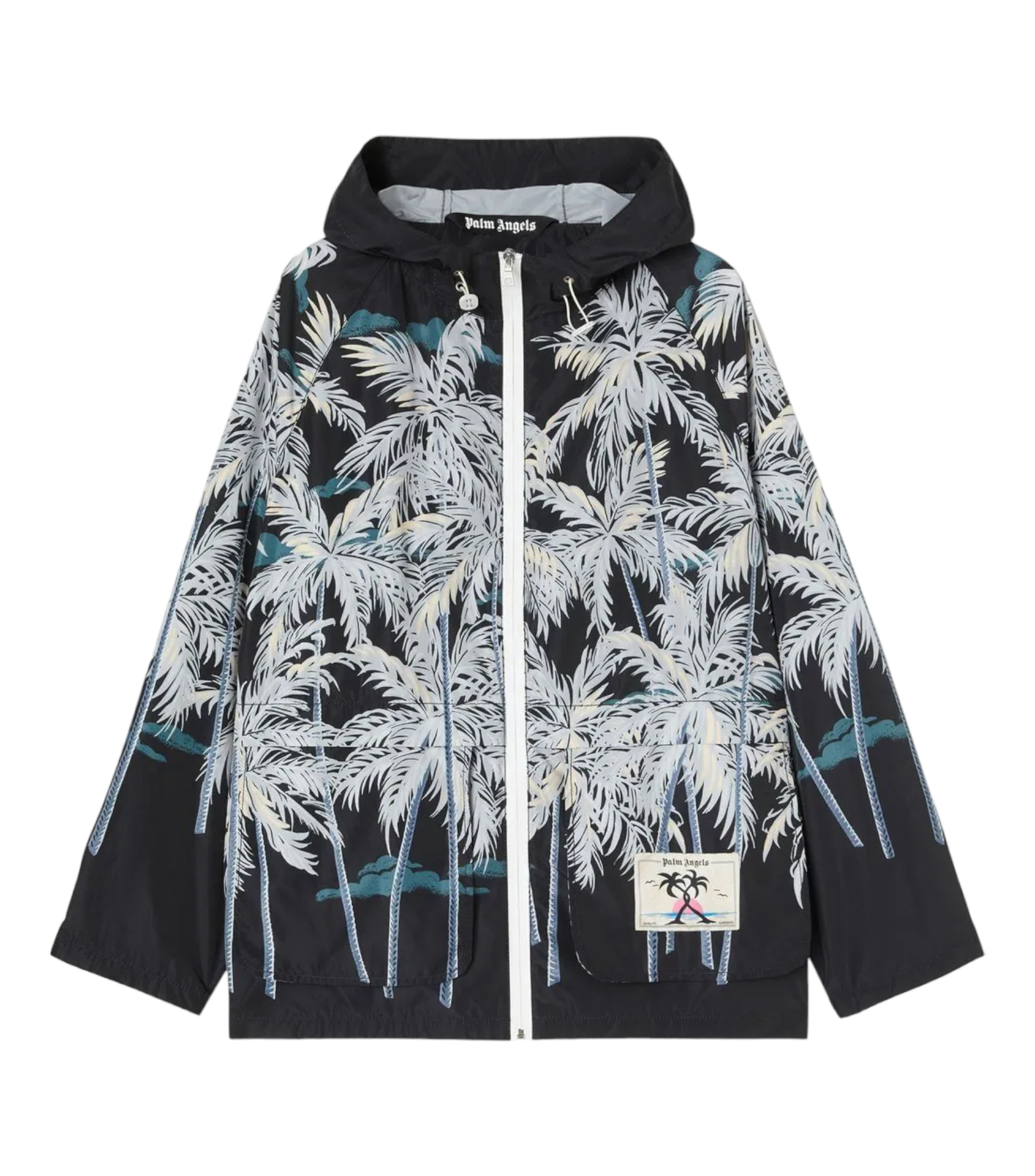 Palm Angels Allover Palms Hooded Jacket