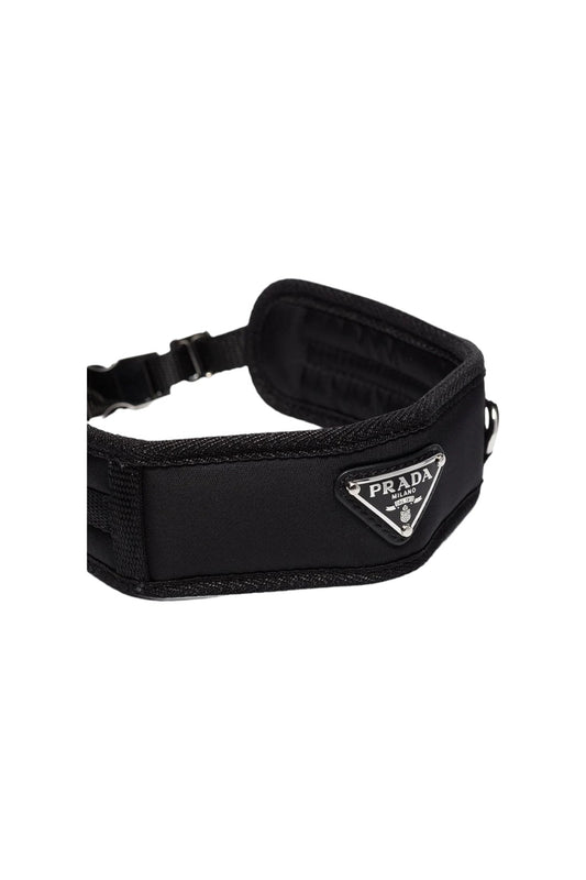 Prada Triangle-Logo Nylon Dog Collar