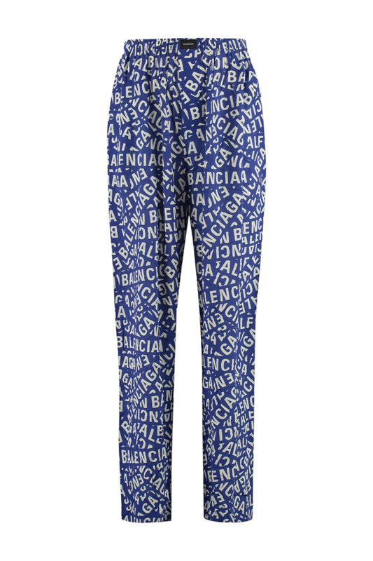 Balenciaga All-Over Logo Print Pyjama Trousers