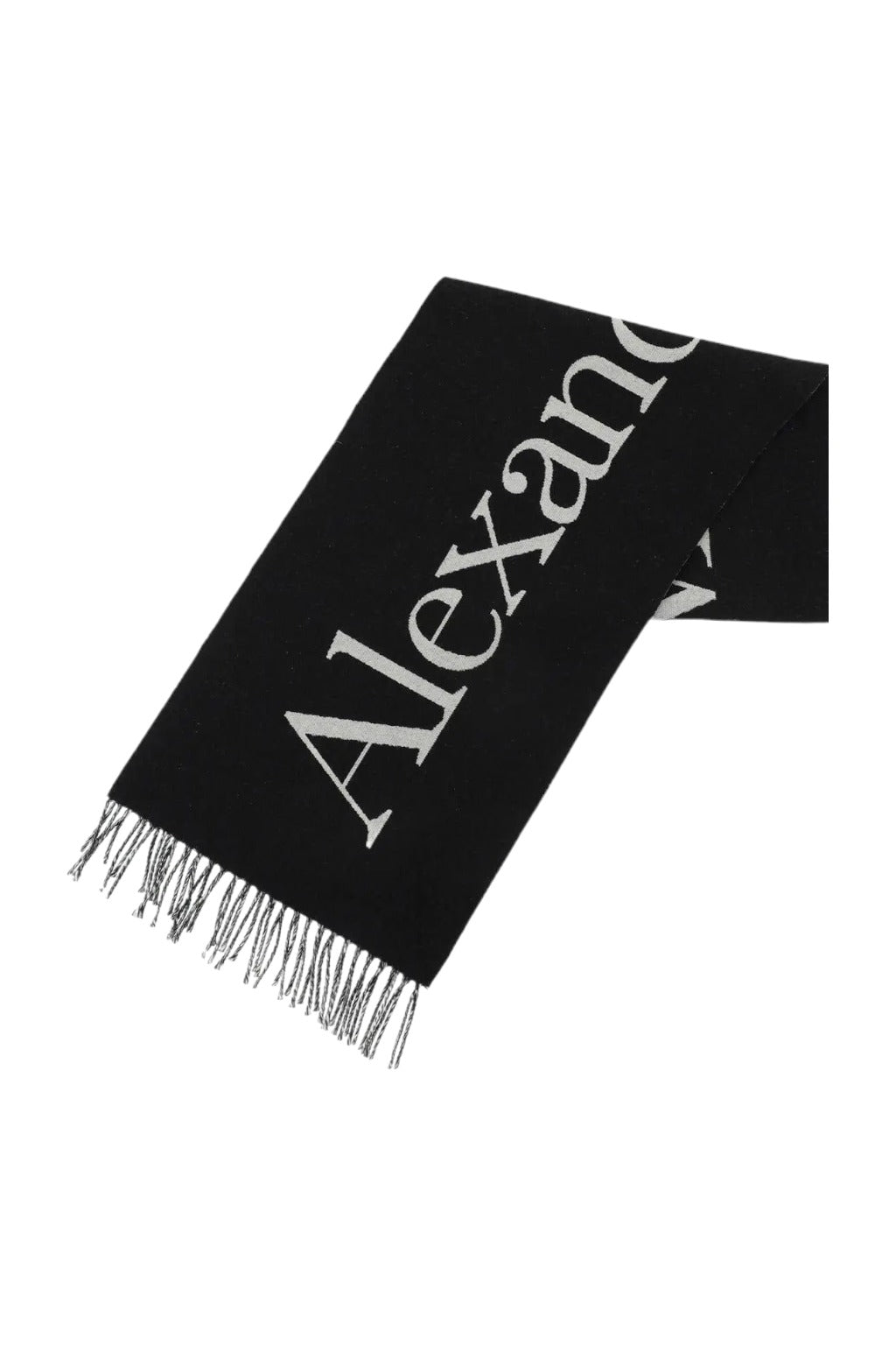 Alexander McQueen Jacquard Wool Reversible Scarf