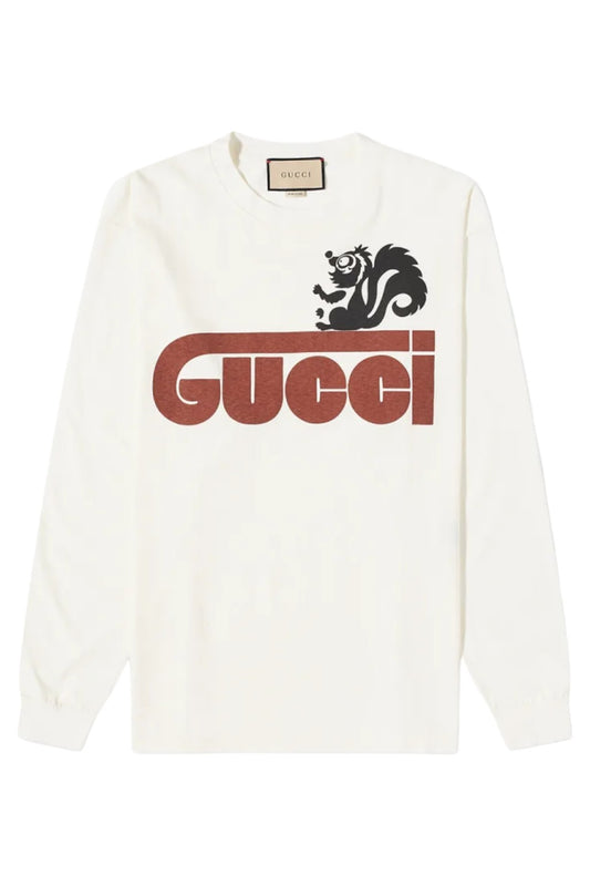 Gucci Skunk-Embroidered Logo Sweatshirt