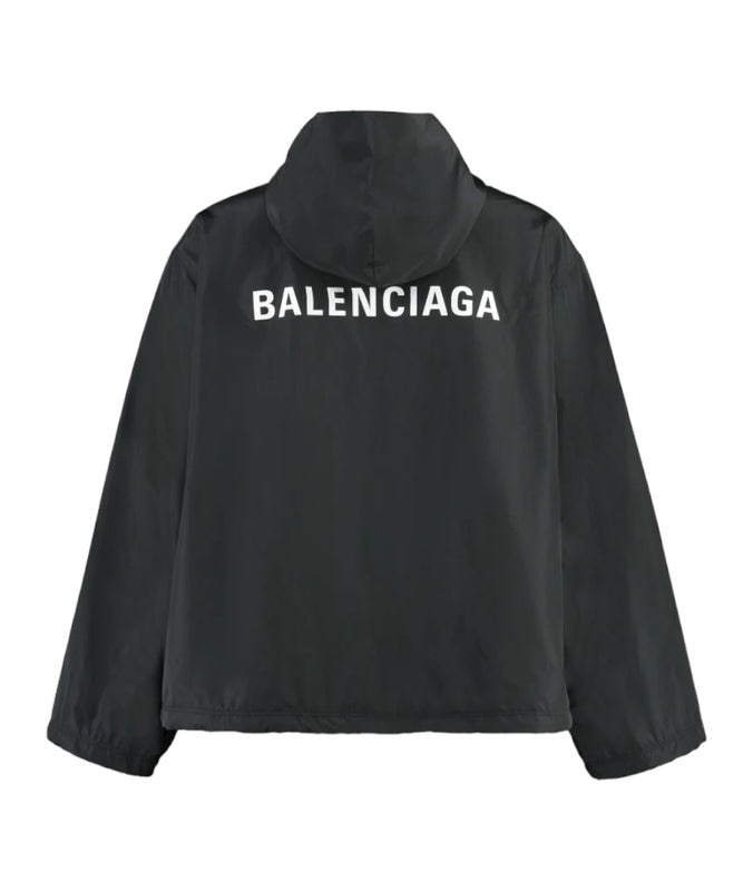 Balenciaga Hooded Back Logo Windbreaker Jacket