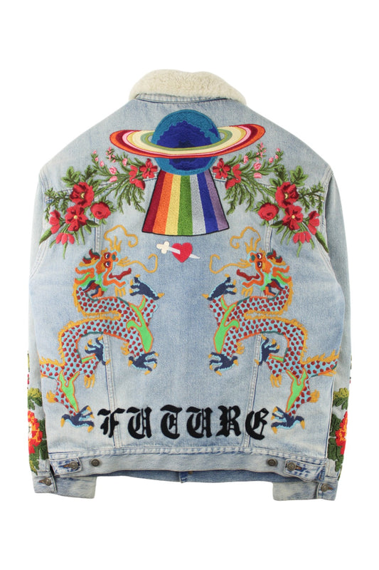 Gucci Modern Future Shearling Denim Jacket