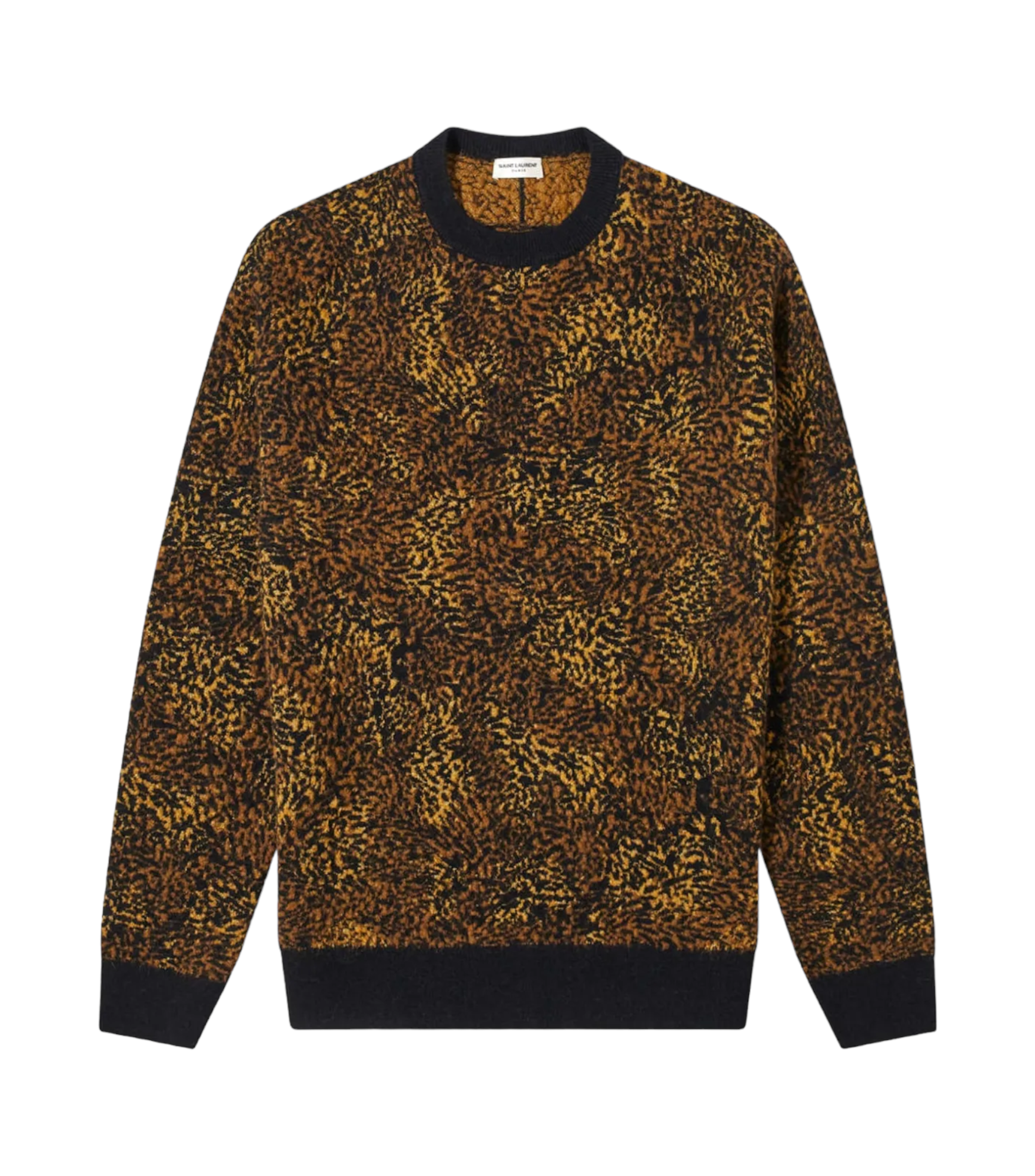 Saint Laurent Knitted Sweatshirt in Leopard Jacquard