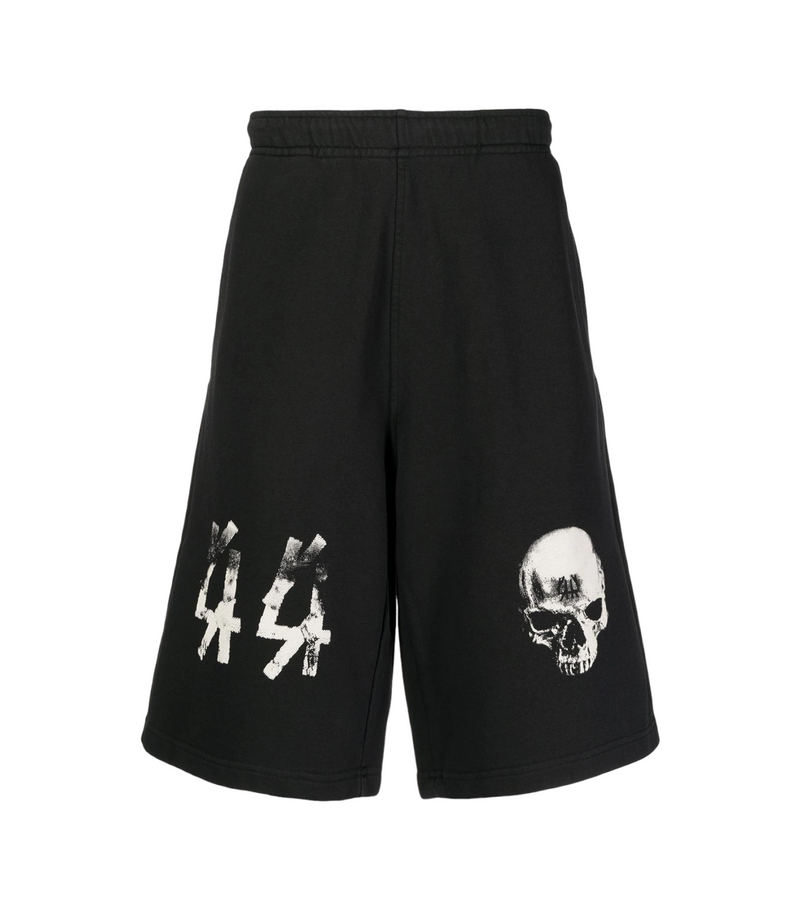 44 Label Group Skull Shorts With Graphic Print
