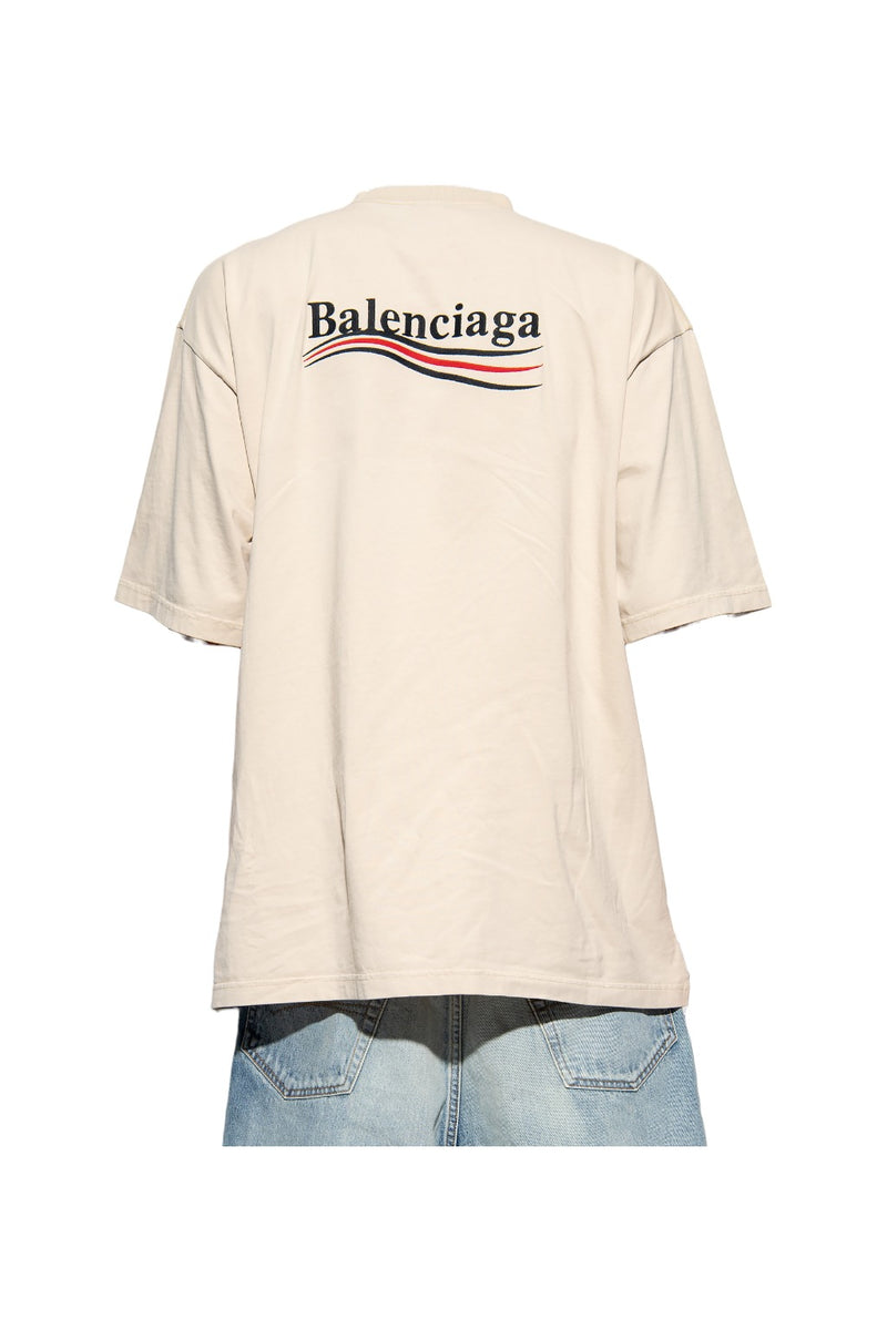 Balenciaga Political Campaign T-Shirt Beige