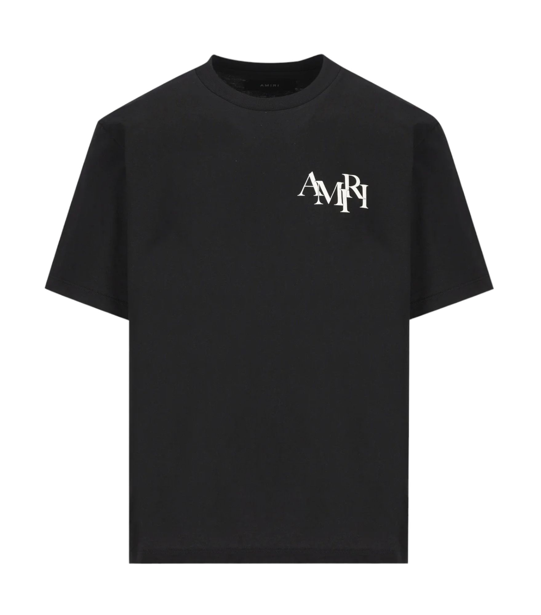 Amiri Staggered Logo T-Shirt Black