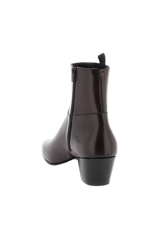Celine Jacno Leather Ankle Boots
