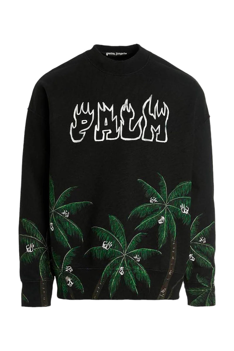 Sweatshirt Palm Angels Black size L International in Cotton - 40536105