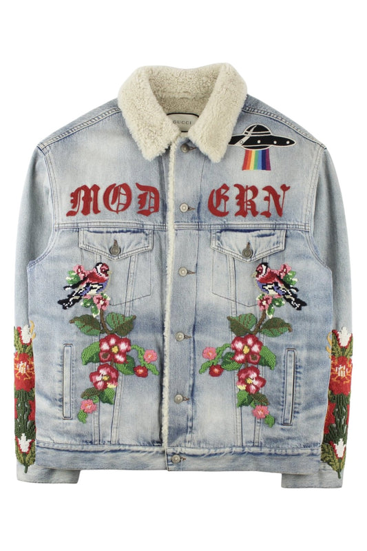 Gucci Modern Future Shearling Denim Jacket