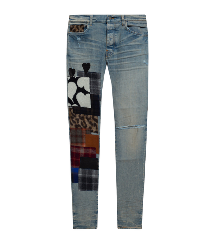 Amiri Art Patch Distressed Denim Jeans