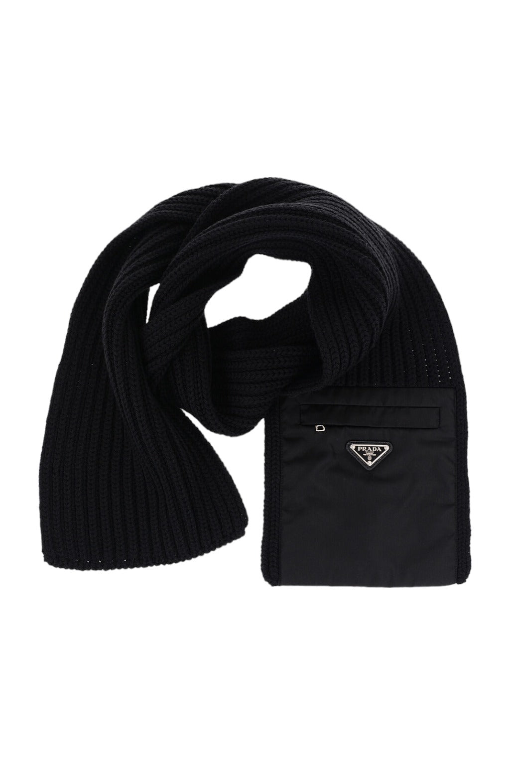 Prada Re-Nylon Gabardine & Wool Scarf