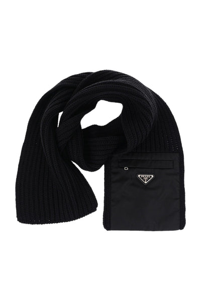 Prada Re-Nylon Gabardine & Wool Scarf – Aveugle Shop