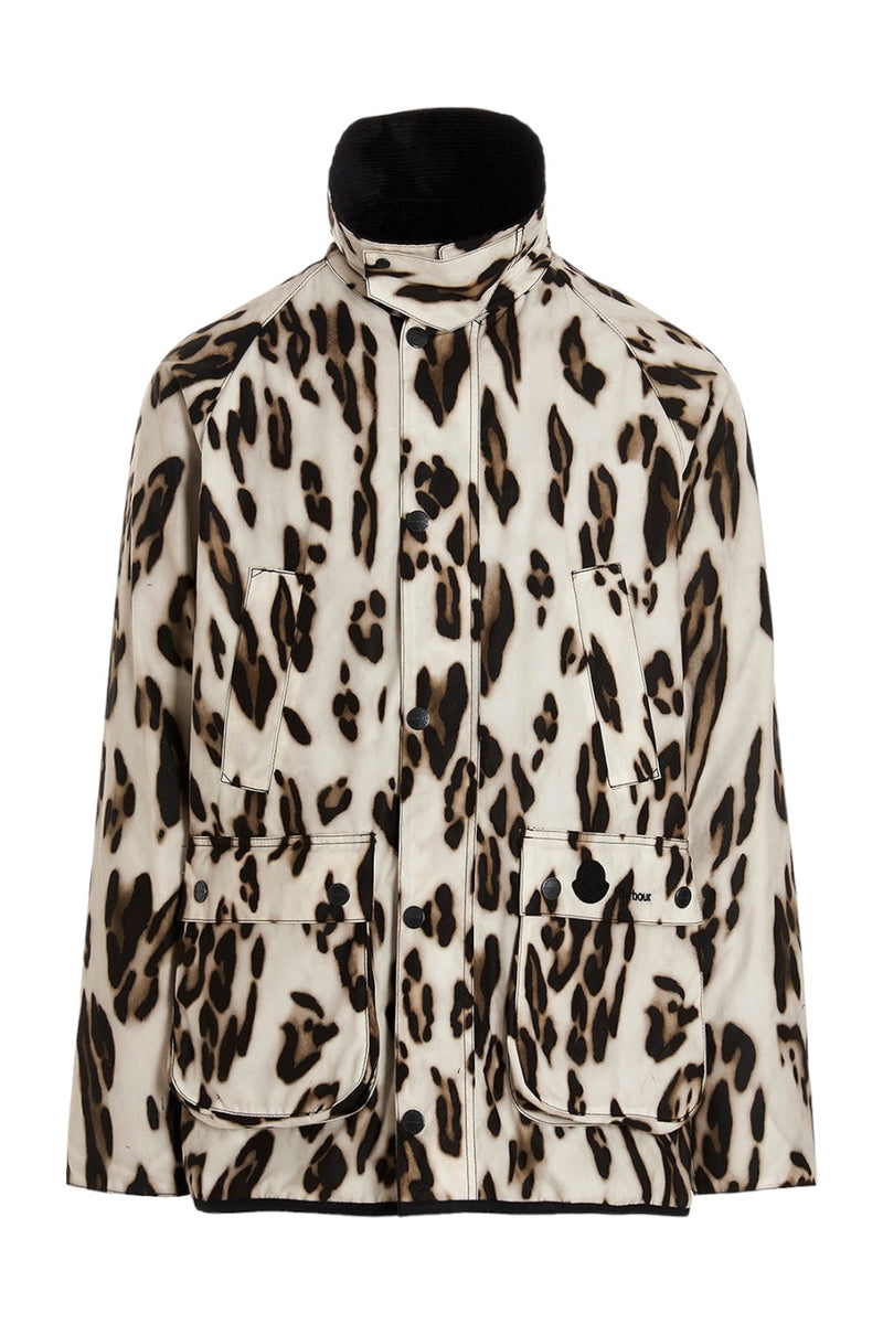 Moncler Genius x Barbour Leopard Print Down Jacket