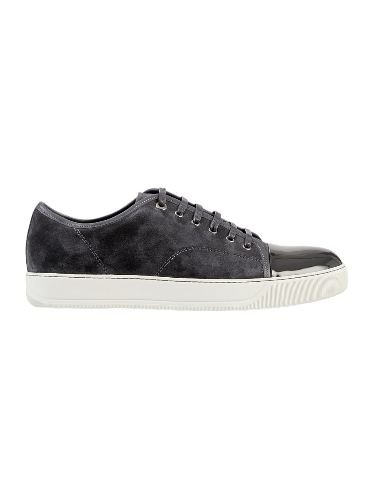 Lanvin DBB1 Suede & Leather Shiny Toe Cap Sneakers