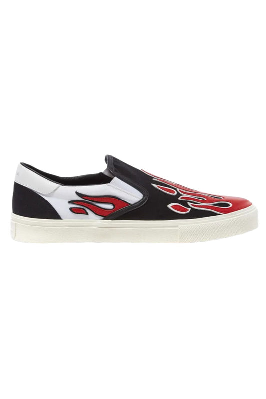 Amiri Leather Patch Flame Slip-Ons