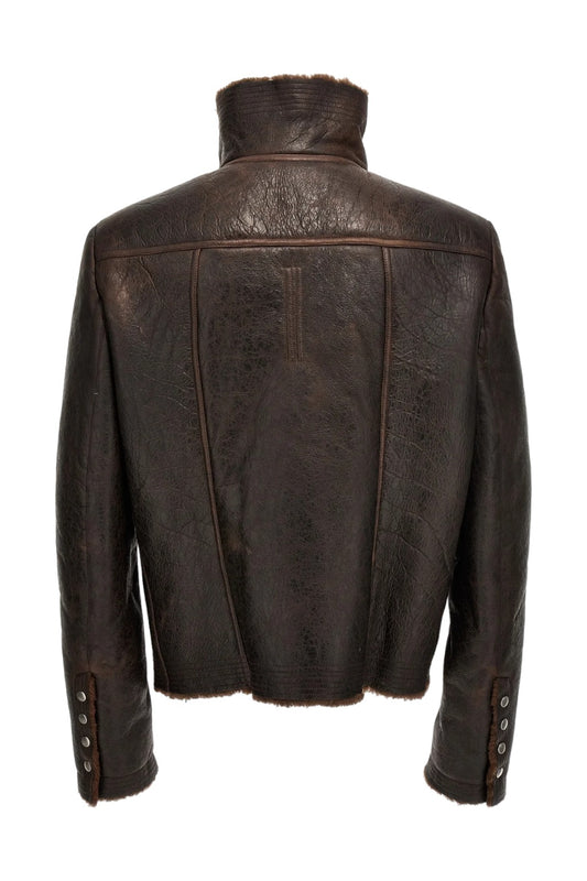 Rick Owens 'Bauhaus' Shearling Biker Jacket
