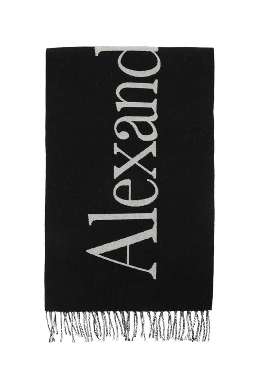 Alexander McQueen Jacquard Wool Reversible Scarf