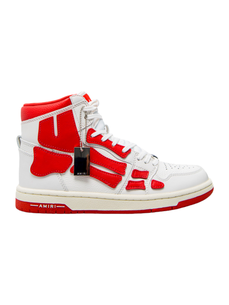 Amiri Skeleton High-Top Sneakers White/Red