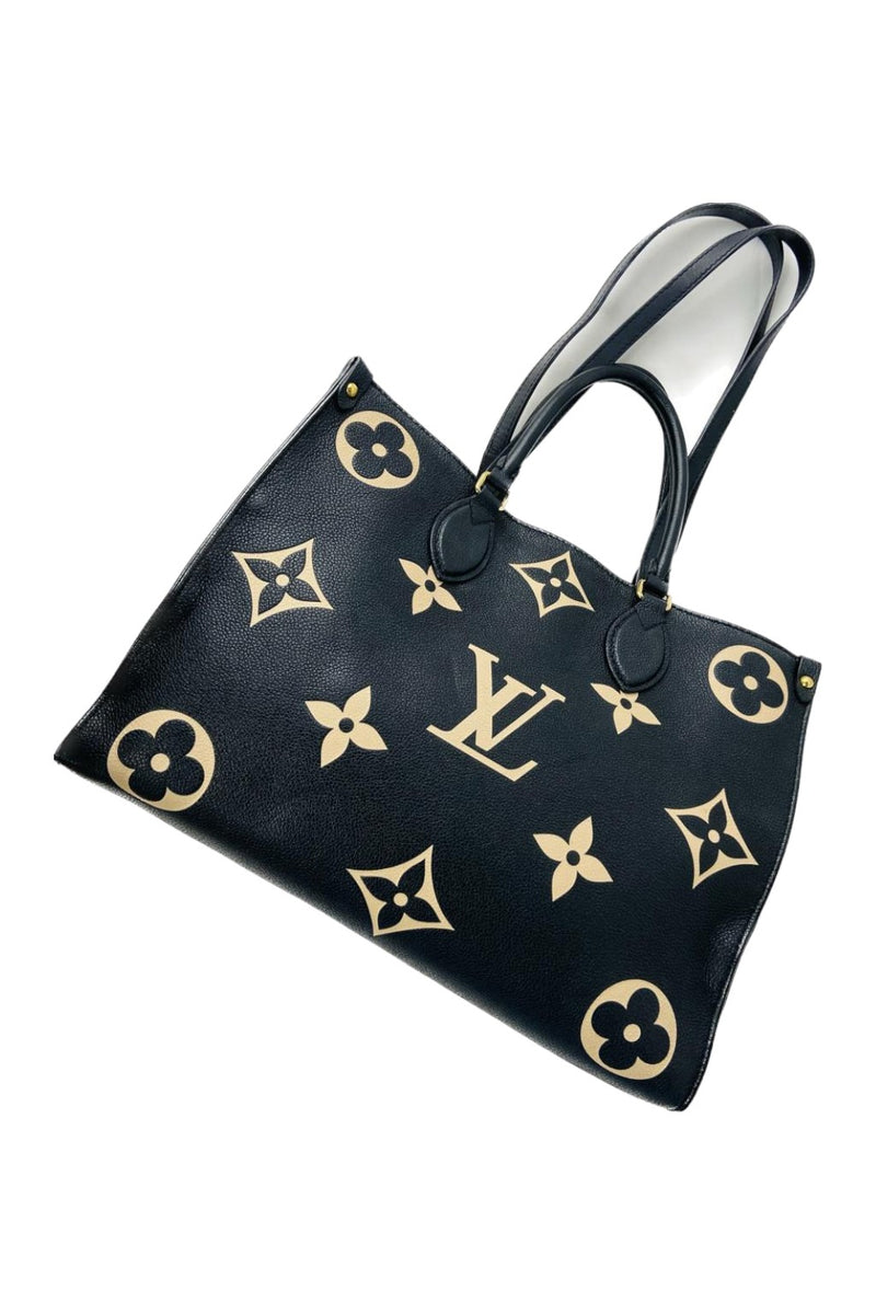 Louis Vuitton On The Go MM Tote Bag Black - Preowned