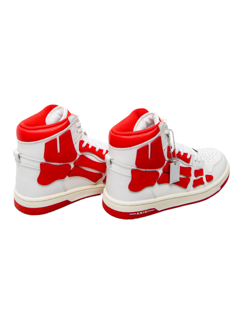 Amiri Skeleton High-Top Sneakers White/Red