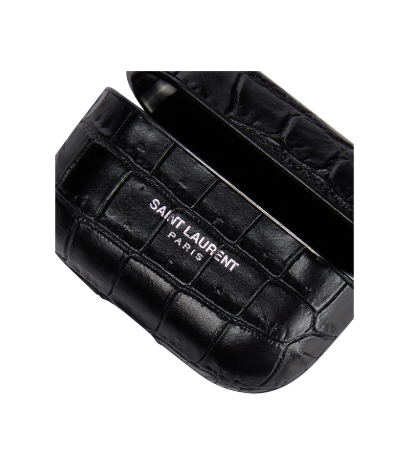 Saint Laurent Embossed Leather AirPods Case