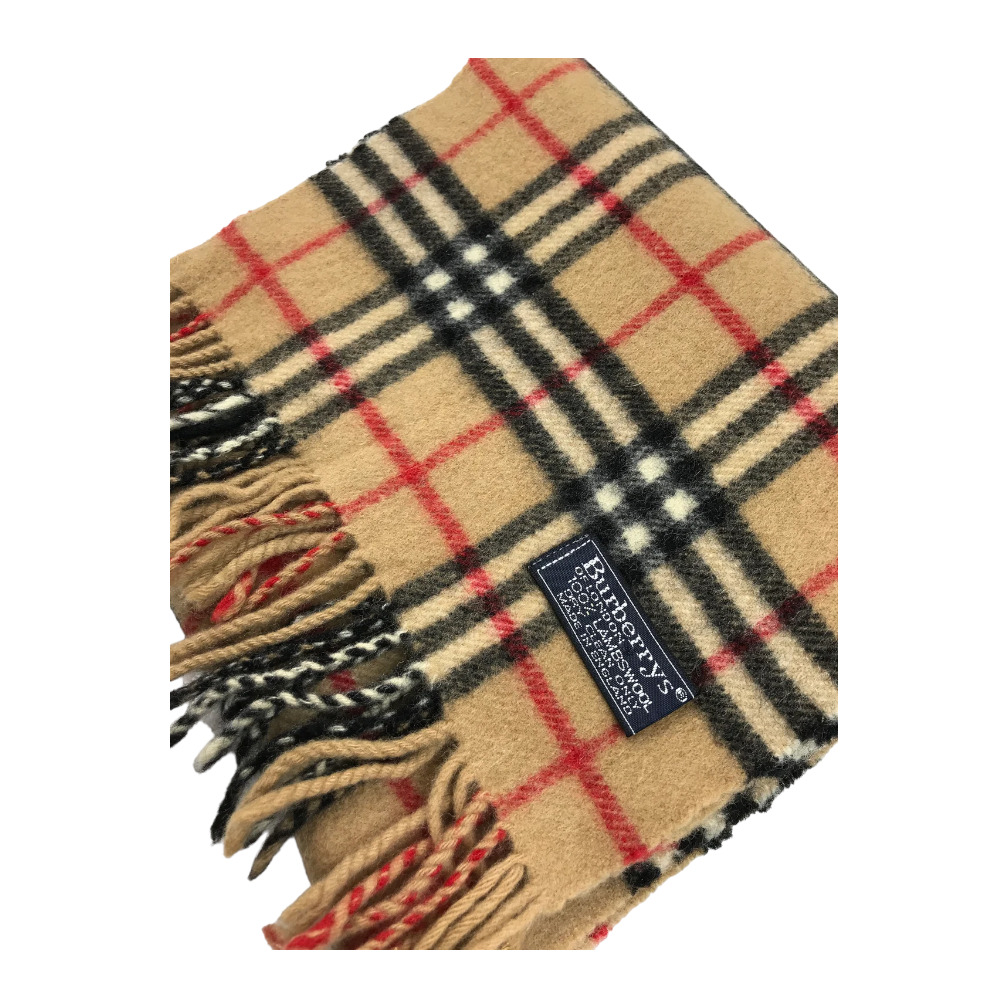 Burberrys of London Beige Check Scarf - Preowned